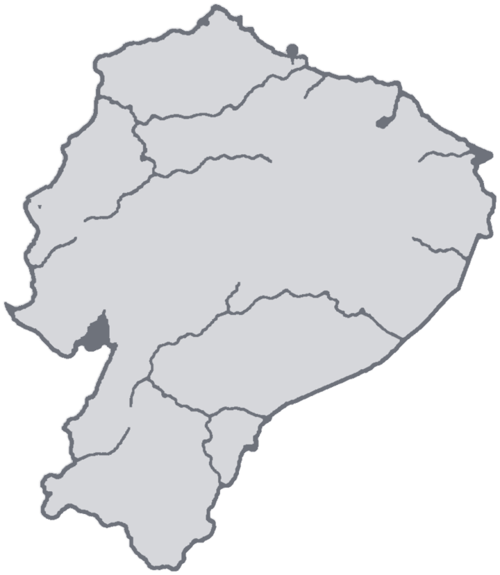 Mapa de Ecuador con las ciudades donde Fibramax Plus tiene cobertura